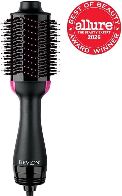 REVLON One-Step Volumizer Hair Dryer and Styler, 2.8 in Barrel, Black