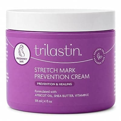 TriLASTIN Maternity Stretch Mark Prevention Cream, 4 oz Jar