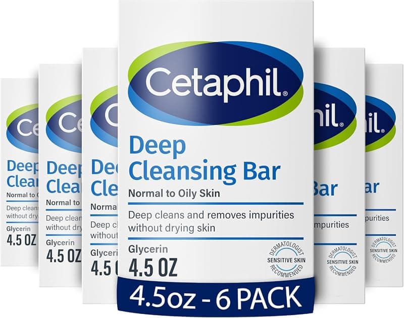 Cetaphil Deep Cleansing Face & Body Bars — 6ct, 4.5 oz Bars
