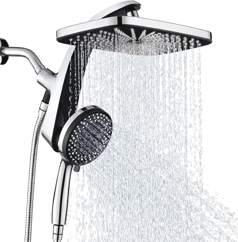 Rain Shower Head with Handheld — Chrome (BOZYBO)