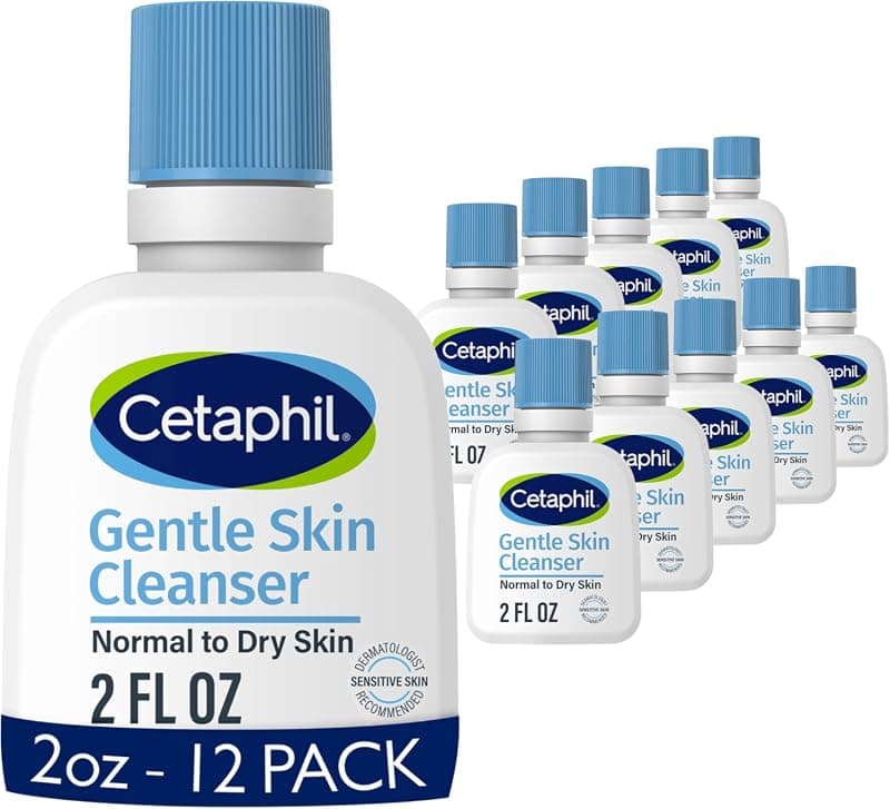 Cetaphil Gentle Cleanser, Hydrating Face Wash, Travel Size 2oz, 12ct