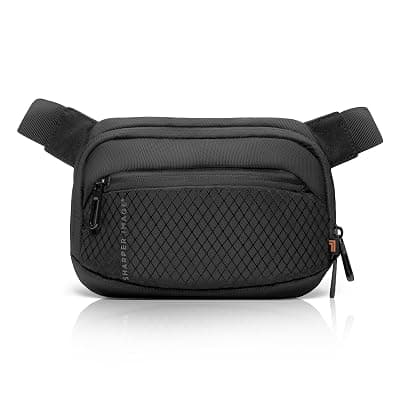 Sharper Image Crossbody Sling Bag for Men or Women Water Resistant Small Cross Body Fanny Pack Chest/Belt Bag with Adjustable Shoulder Strap for Outdoor Travel Hiking,Black (Metro Collection)