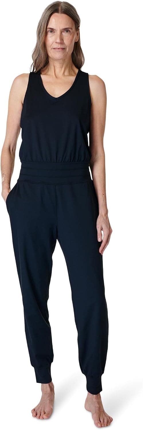 Sweaty Betty Gaia Yoga Jumpsuit, Black, X-Large