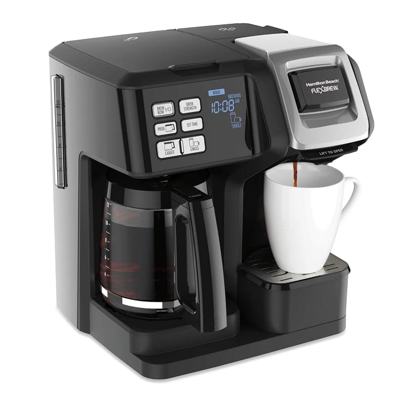 Hamilton Beach FlexBrew Trio 2-Way Drip & Single Serve Coffee Maker Black Gen 3